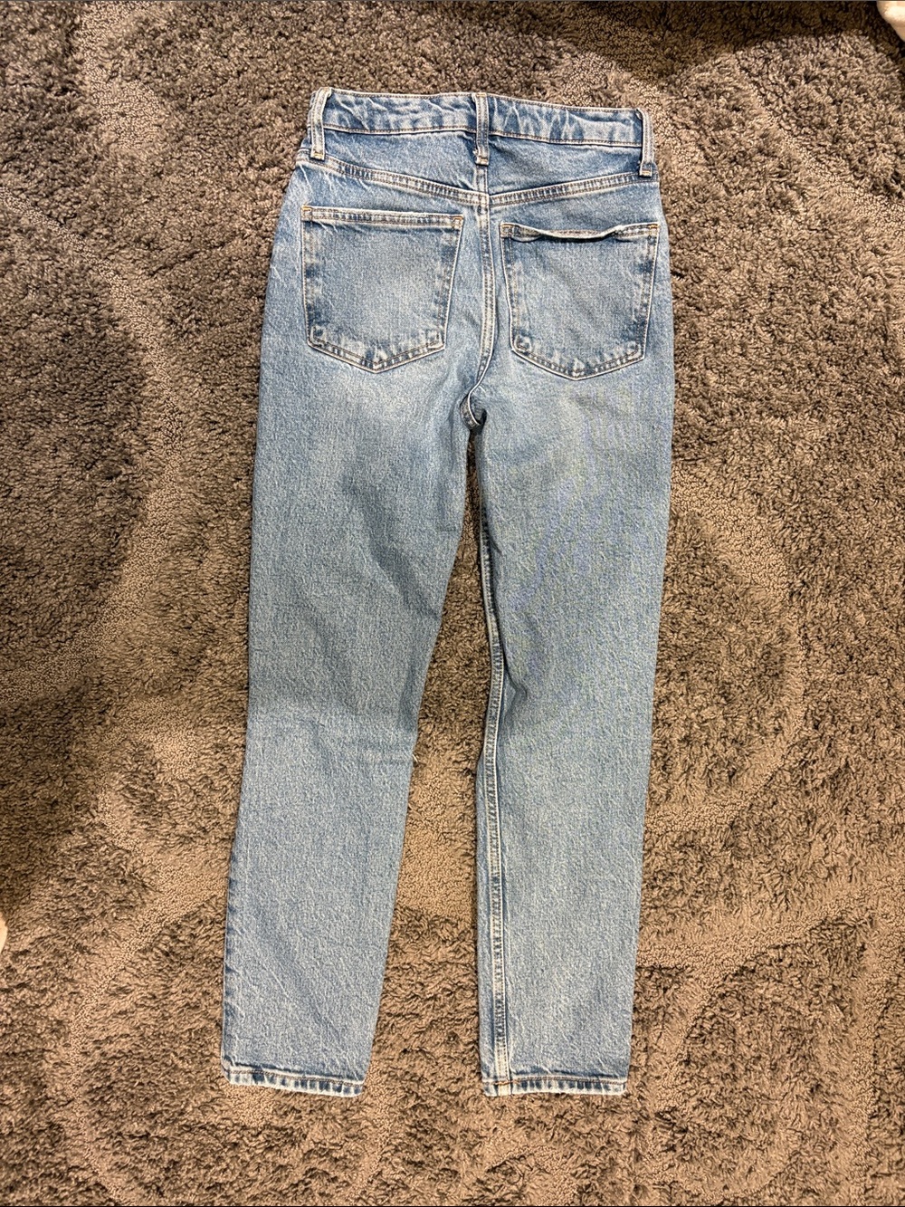Women’s Light Blue Distressed High-Rise Zara Jeans - Picture 3 of 3